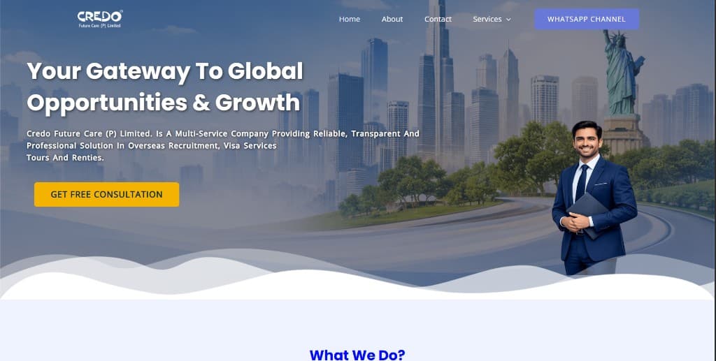 Credo Future Care website screenshot